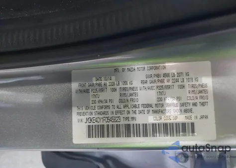 2015 Mazda Cx-5 Touring from USA, damaged, VIN JM3KE4CY1F0545823